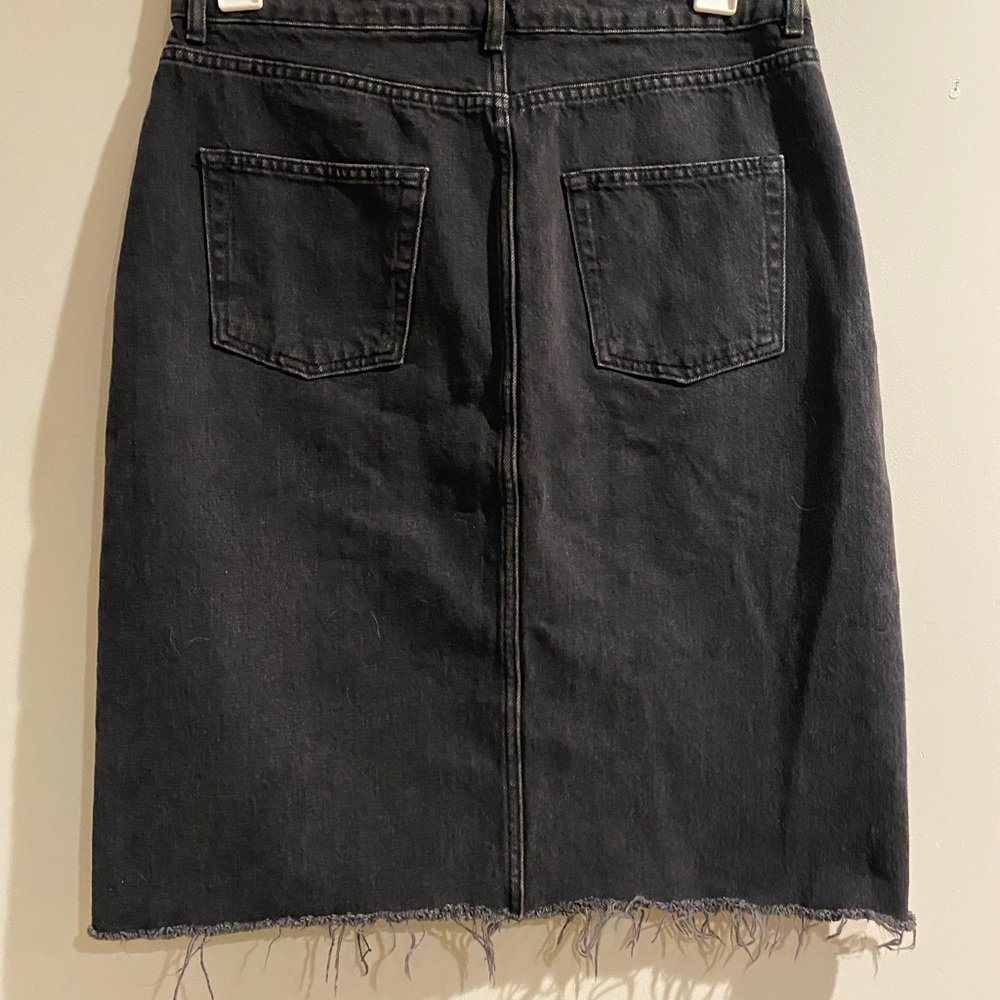 Topshop Moto Denim Jean Midi Skirt with Front Slit